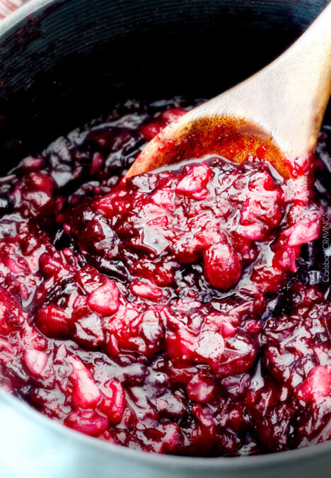 Pineapple Cranberry Sauce – so much better than canned and SO easy! Sweet and tangy and so company rave worthy! This will be your new favorite cranberry sauce for Thanksgiving!