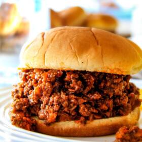 30 Minute Hawaiian Sloppy Joes smothered in the most delicious sweet and tangy Hawaiian BBQ Sauce your whole family will love! Incredibly easy, make ahead and great for crowds!