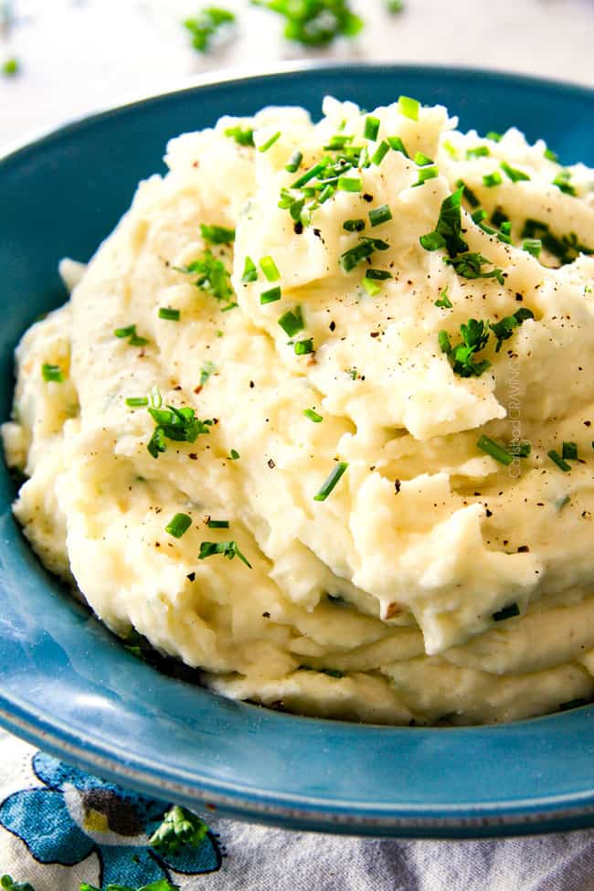 BEST Garlic Mashed Potatoes (Make ahead!) - Carlsbad Cravings