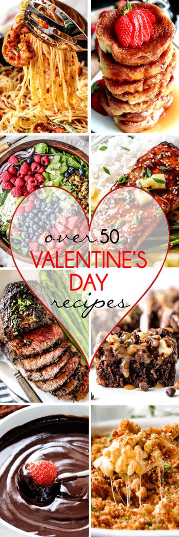 Over 50 of the BEST Valentine's Day Recipes from appetizers, and sides to entrees and desserts all in ONE place! You are guaranteed to find a the most delicious recipes to make your Valentine's the best ever!