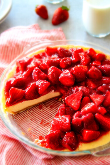 EASY Strawberry Cheesecake (+ Vanilla Wafer Crust) - Carlsbad Cravings