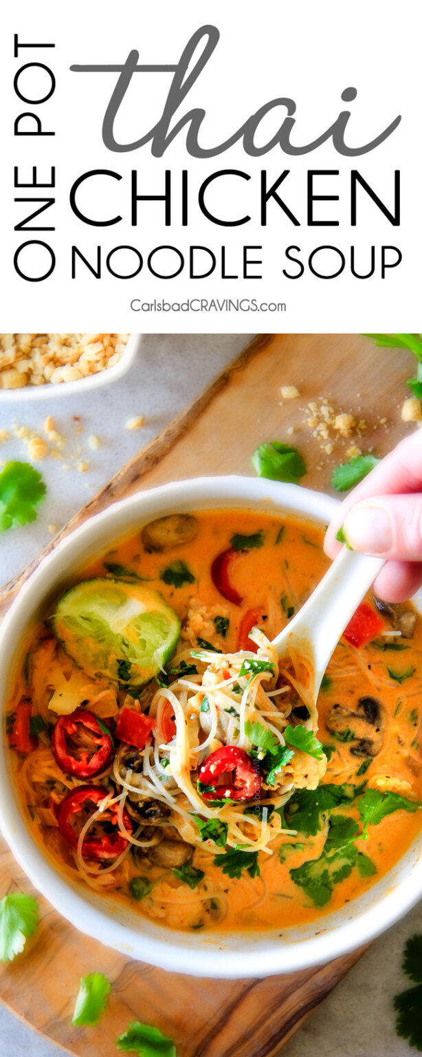 Easy ONE POT Thai Noodle Soup - Carlsbad Cravings
