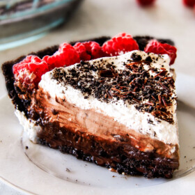 Wonderfully rich, crazy creamy, heavenly Mississippi Mud Pie with 4 EASY layers of decadence! Everyone will beg you for this TO LIVE FOR recipe!