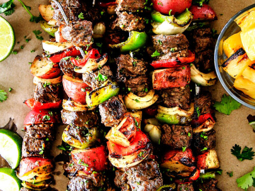 Brazilian Steak Kabobs with Veggies - Carlsbad Cravings