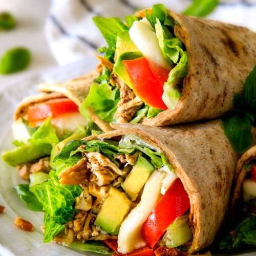 Low Carb Grilled Chicken Mozzarella Wrap