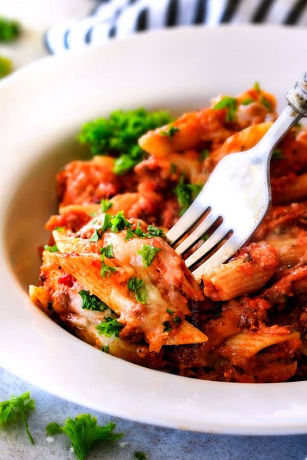 Cheesy Million Dollar Baked Penne (or Baked Ziti) - Carlsbad Cravings