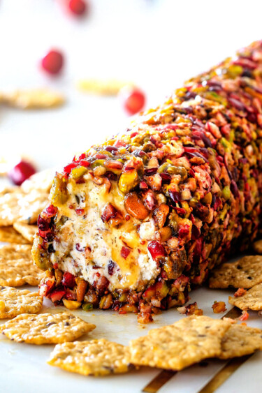 Easy Cranberry Pistachio Cheese Log (10 Minute Prep!)