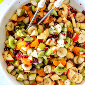 Irresistibly delicious, fresh and vibrant Winter Fruit Salad with Honey Lime Poppy Seed Vinaigrette is simple to whip together but can’t stop eating delicious! It makes the perfect Thanksgiving or Christmas side!