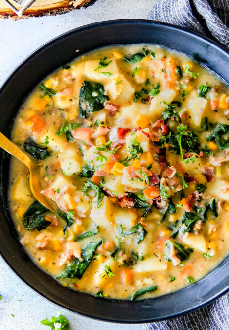 This one pot Loaded Zuppa Toscana Soup is truly better than Olive Garden's - by a long shot!  It's creamy, comforting. makes great leftovers and my family LOVES it!  