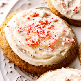These crazy soft Eggnog Cookies with Eggnog Frosting our our family's new favorite holiday cookie!  I have tried other versions but this one is the best!  You HAVE to make these! 