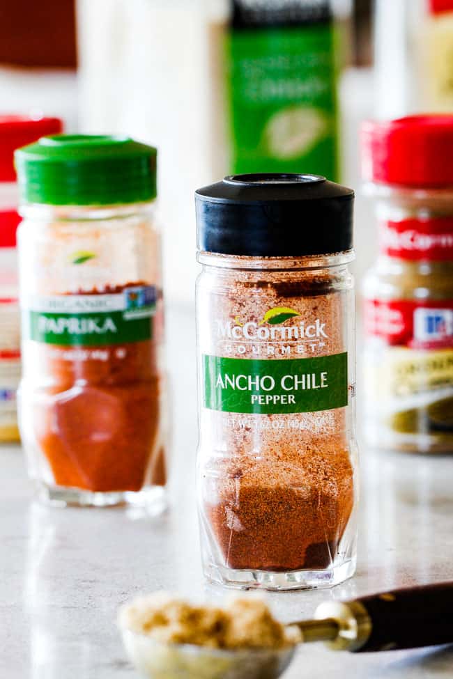 Spices used for Ancho Baked Chicken Wings by McCormick