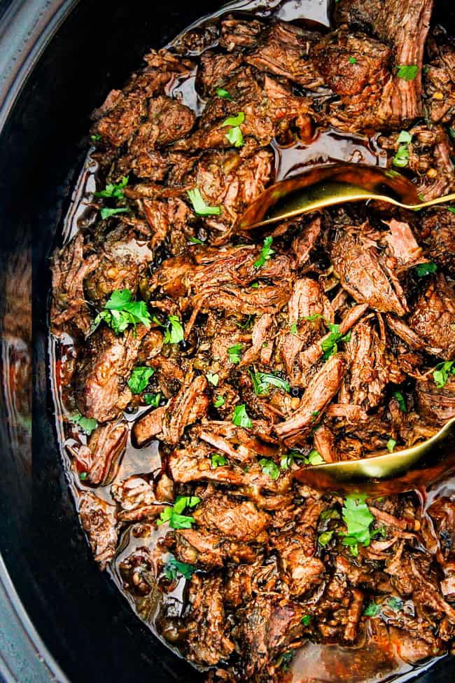 Showing how to make Barbacoa Beef Taco Bowls.