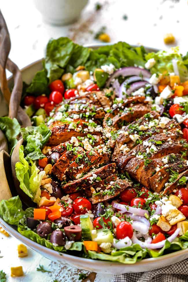 easy Greek Chicken Salad that is keto friendly
