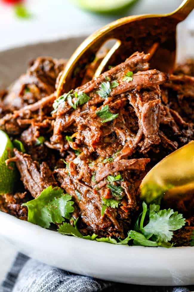 BEST EVER Chipotle Beef Barbacoa (EASY Crockpot!) + VIDEO