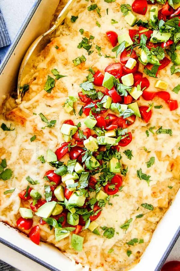 Green Chile Chicken Enchiladas SO CREAMY With NO Cream Soup 