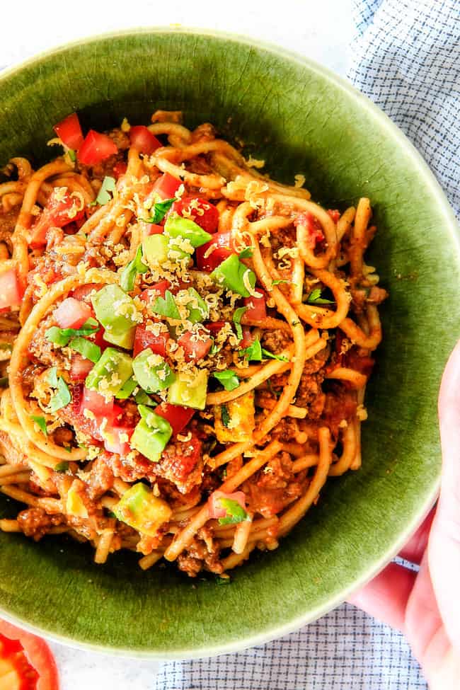 Taco Spaghetti (Quick and Easy!)