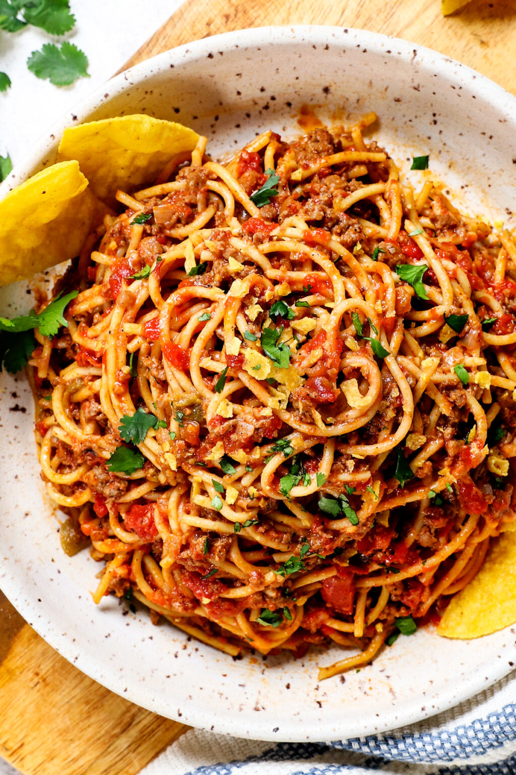 25 Minute Taco Spaghetti - simple prep, TONS of flavor!