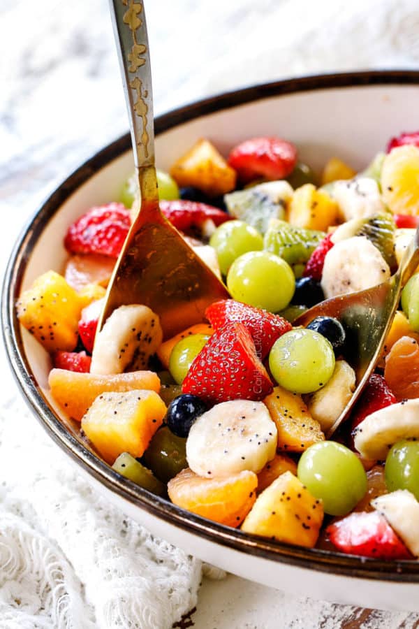 Perfect Fruit Salad (+ VIDEO) with Honey Citrus Poppy Seed Dressing