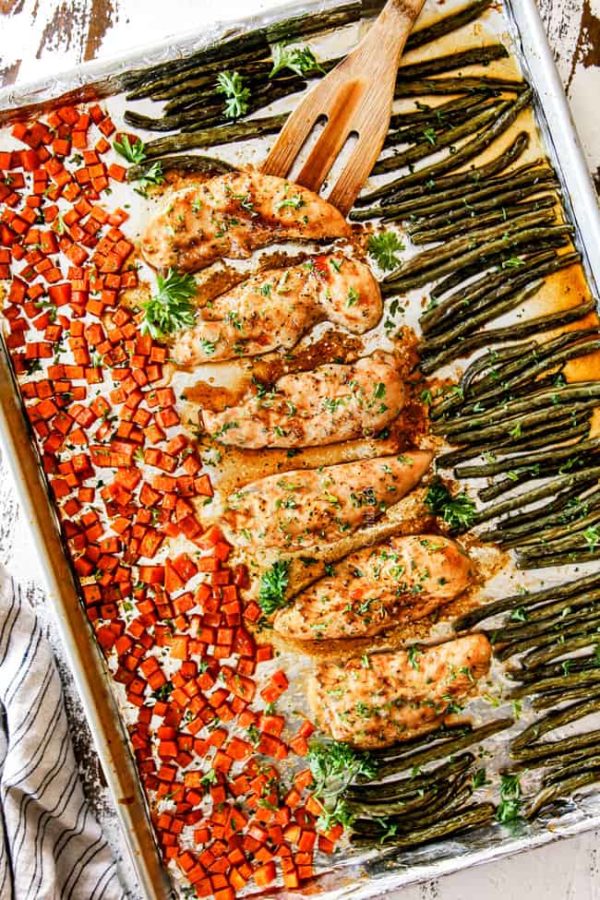 Sheet Pan Maple Apricot Chicken Aka The Best Sheet Pan Chicken