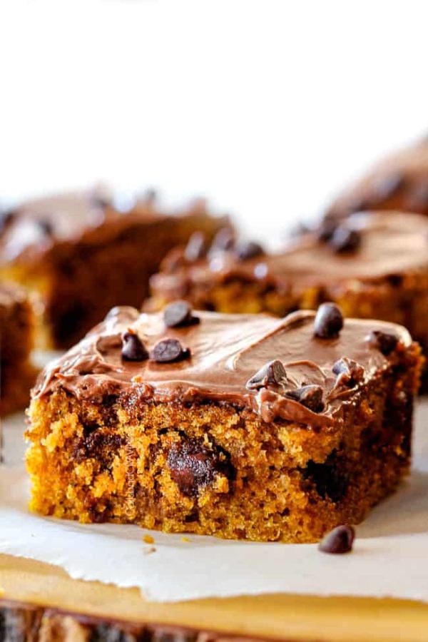 Easy Pumpkin Bars Nutella Frosting Carlsbad Cravings