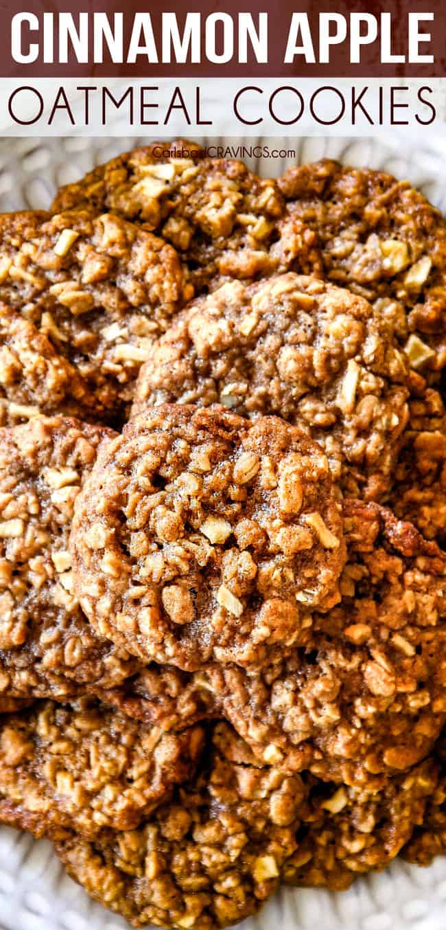 Cinnamon Apple Oatmeal Cookies Best Fall Cookie Ever