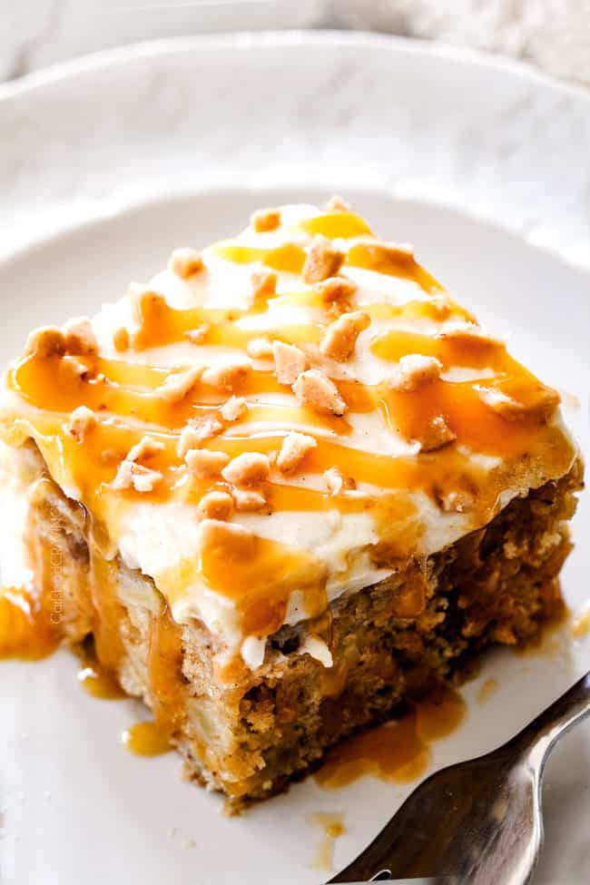 Caramel Almond Poke Cake Recipe - BettyCrocker.com