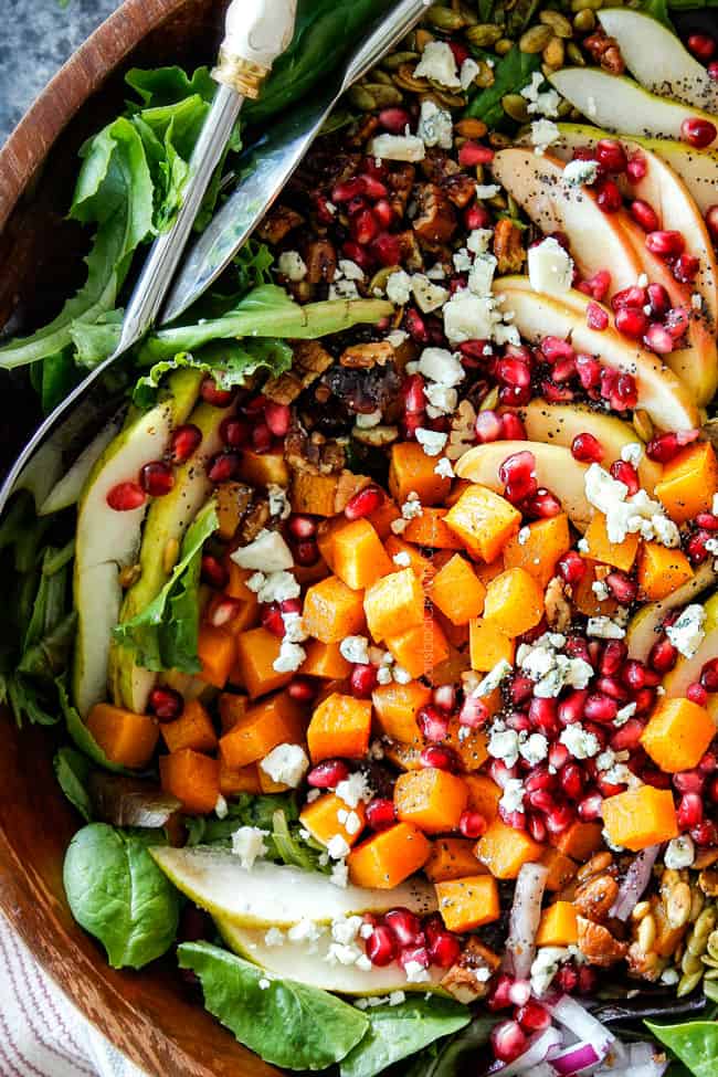 Fall Salad With Pomegranate Dressing - Carlsbad Cravings