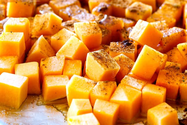 how to make fall salad by roasting butternut with cinnamon