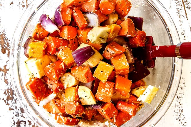 Roasted Root Vegetables (Maple Balsamic & Parmesan) + Video!