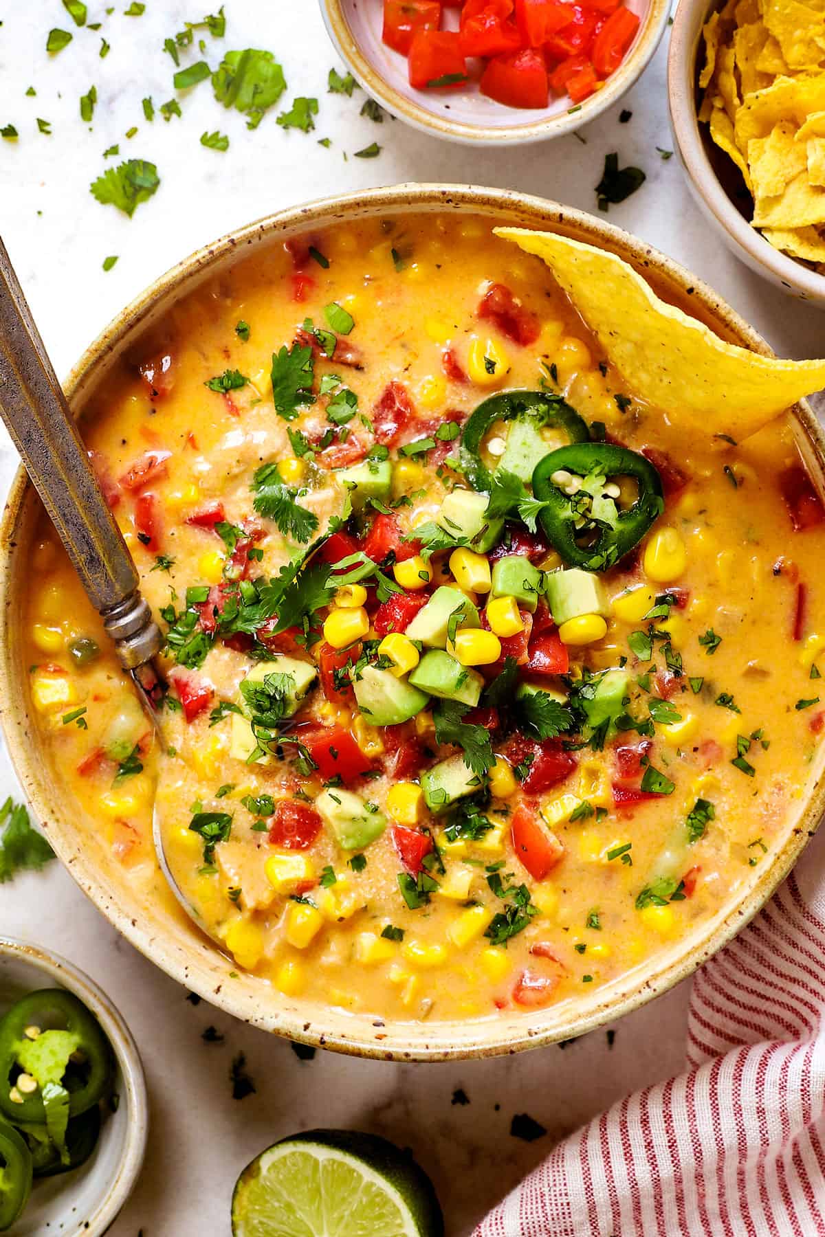 Fiesta Chicken Corn Chowder - Carlsbad Cravings