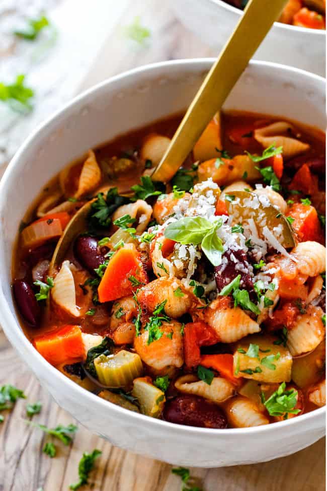 BEST Minestrone Soup with VIDEO! - Carlsbad Cravings