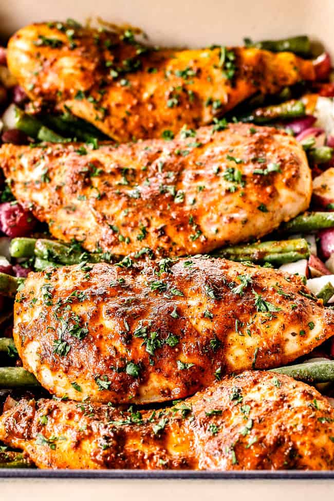 ONE PAN Honey Mustard Chicken (with green beans and potatoes!)