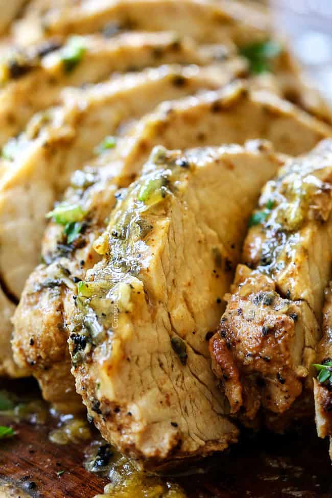 Best Baked Pork Tenderloin With Garlic Herb Butter Video