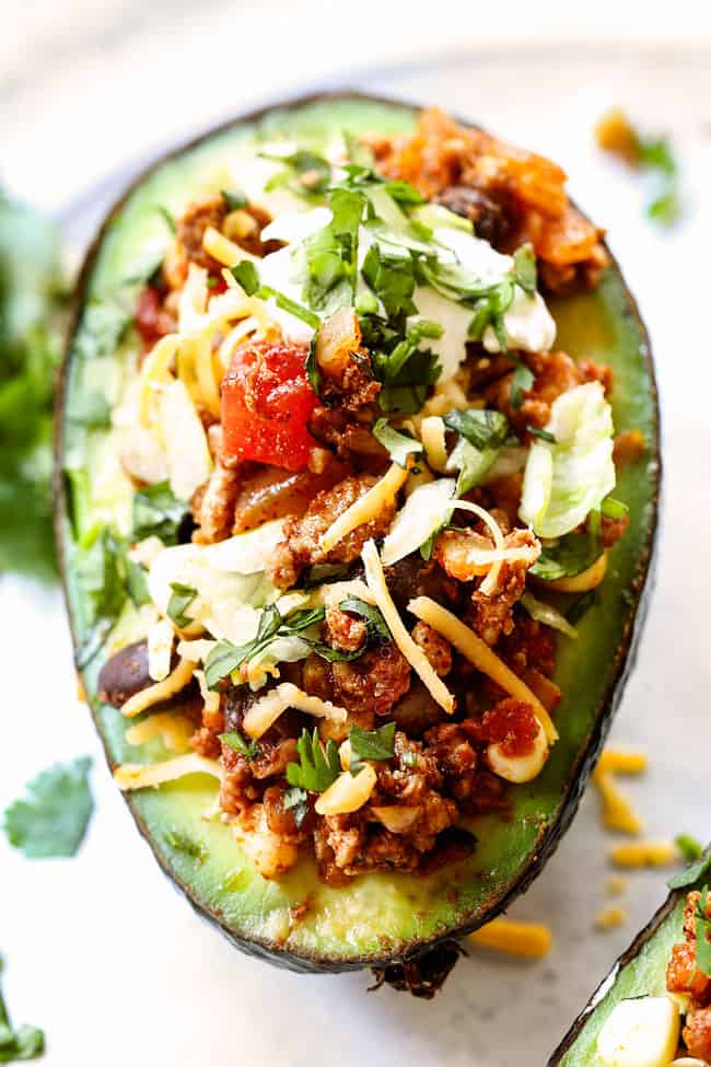 Low Carb Taco Stuffed Avocado Cups - Life Made Keto