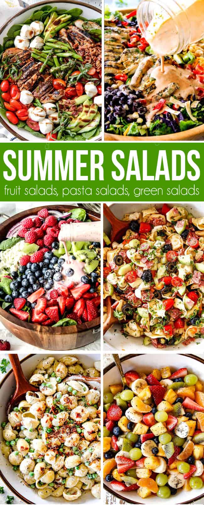 The best summer salad recipes from fruit salads to green salads tot pasta salads all in one place!