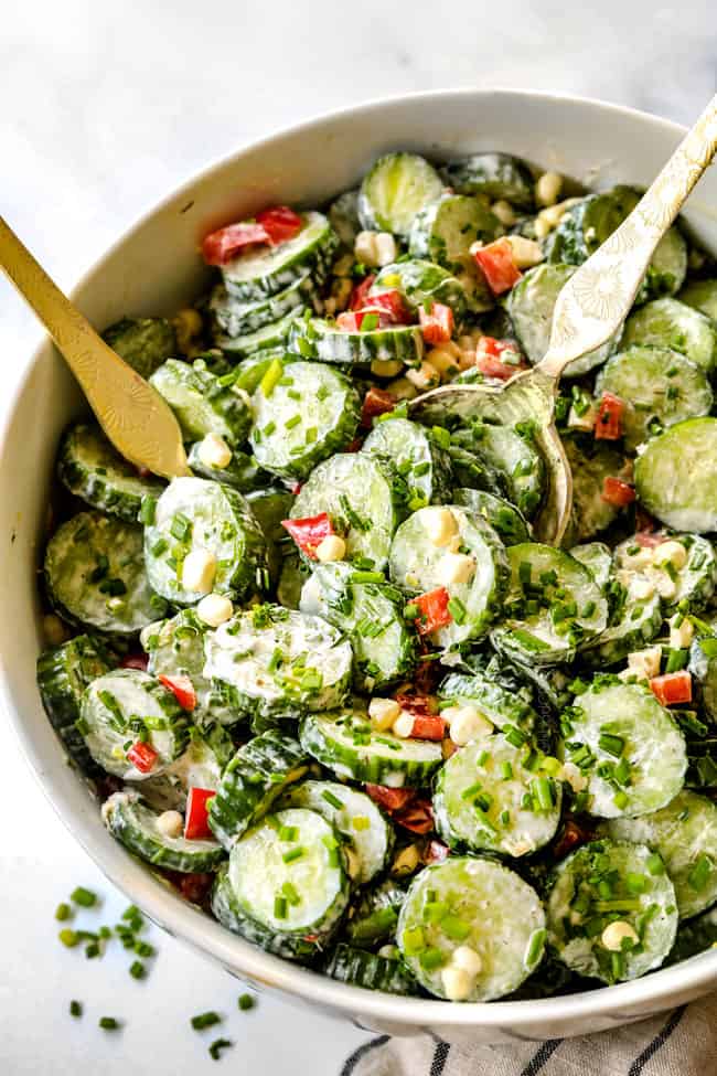 Creamy Cucumber Salad - Carlsbad Cravings