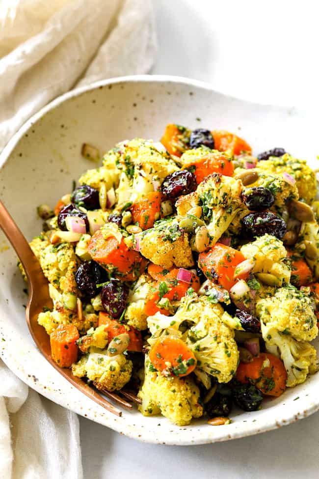 Cauliflower Salad with Moroccan Dressing (tips & tricks, how to make ahead)