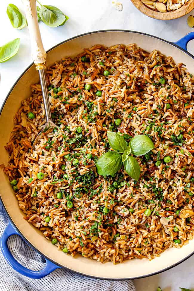 BEST Rice Pilaf (tips, tricks, variations, make ahead, how to freeze, etc.)