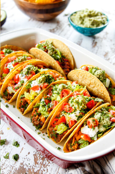 BEST Ground Beef Tacos (variations, make ahead, freezer intructions)