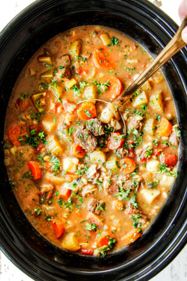 Beef Barley Soup + VIDEO!(easy crockpot or stove, make ahead, freezer ...