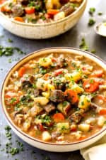 Beef Barley Soup + VIDEO!(easy crockpot or stove, make ahead, freezer ...