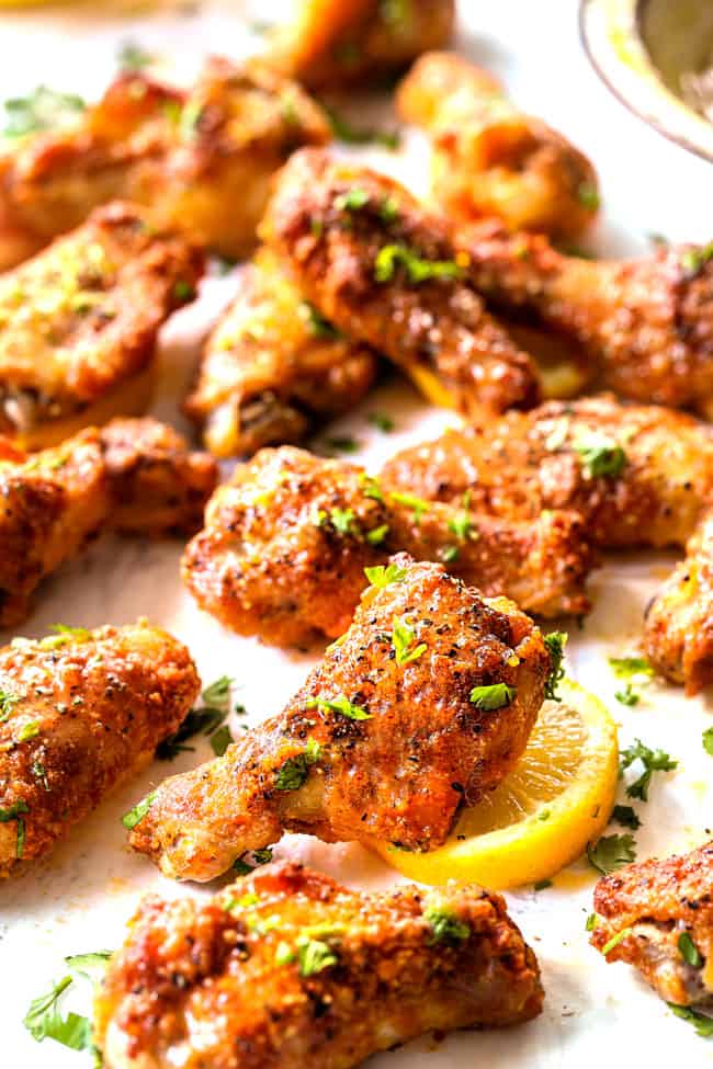 BAKED (or AIR FRIED) LEMON PEPPER WINGS ( (prep ahead, freezer ...