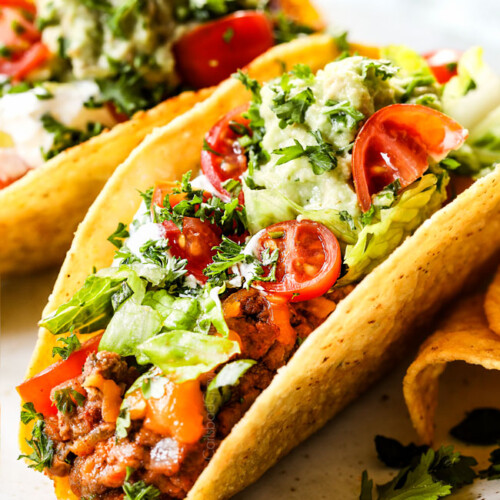 BEST Ground Beef Tacos (variations, make ahead, freezer intructions)