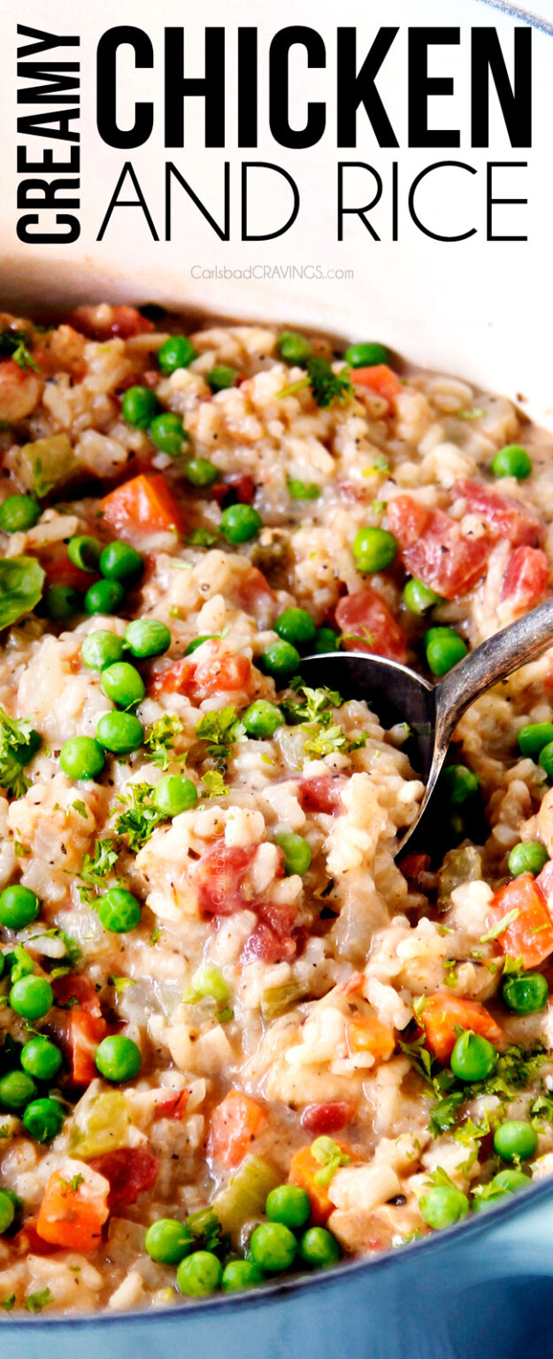 Creamy Chicken and Rice (ONE POT, NO MUSHY RICE!)