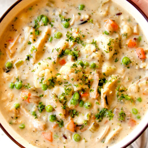 Creamy Chicken and Rice Soup • Salt & Lavender