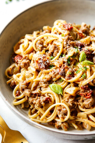 Linguine in Sun Dried Tomato Cream Sauce (Make ahead, Versatitle, Tips ...