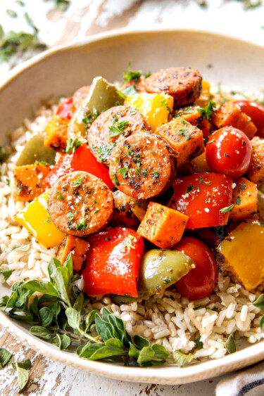 Italian Sausage and Peppers in the Oven (MAKE AHEAD, MEAL PREP, etc)