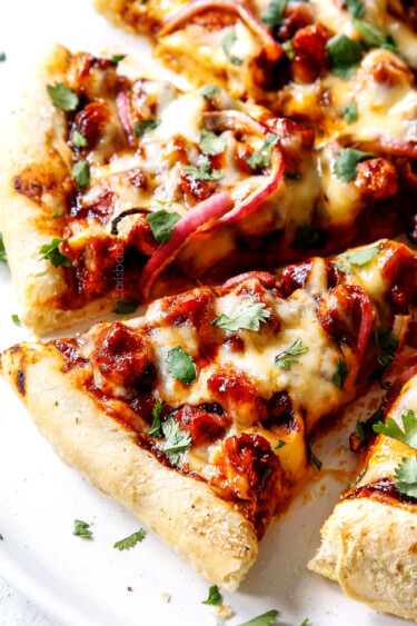 BEST BBQ Chicken Pizza (how to make ahead, freeze, etc.)