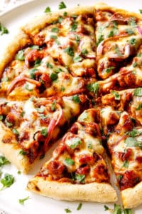 BEST BBQ Chicken Pizza (how to make ahead, freeze, etc.)
