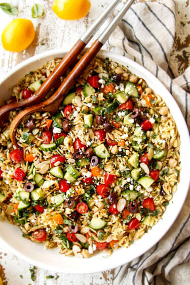 Orzo Pasta Salad With Feta With Make Ahead Instructions Carlsbad Cravings